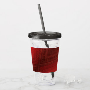 Godkännande Red Eclectic Boho Mönster Take Away Mugg