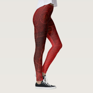 Godkännande   Red Meditation Medallions Leggings