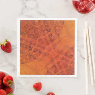Godkännande   Red Orange Gult Boho Medallions Pappersservett