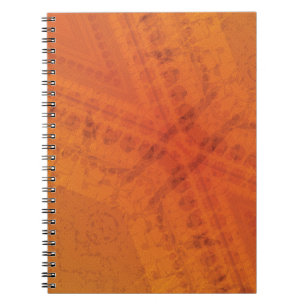 Godkännande Red Orange Gult Shibori Mönster Anteckningsbok
