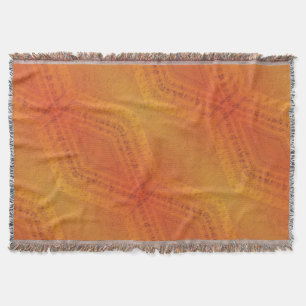 Godkännande Red Orange Gult Shibori Mönster Filt