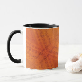 Godkännande | Red Orange Gult Shibori Mönster Mugg