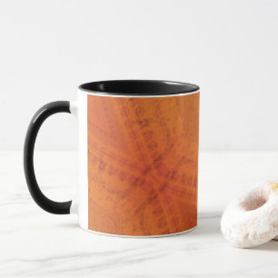 Godkännande Red Orange Gult Shibori Mönster Mugg