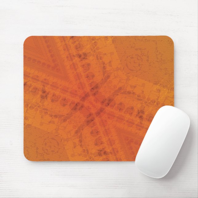 Godkännande | Red Orange Gult Shibori Mönster Musmatta (Med mus)