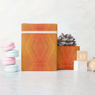 Godkännande   Red Orange Gult Shibori Mönster Presentpapper