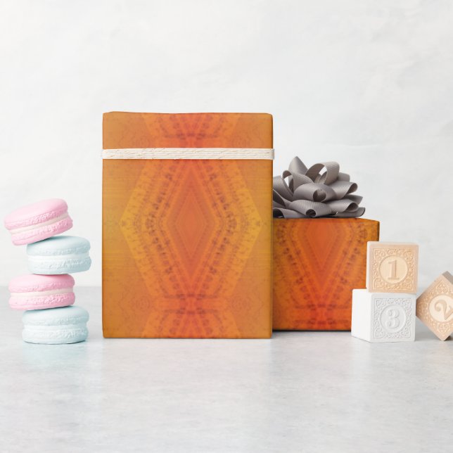 Godkännande | Red Orange Gult Shibori Mönster Presentpapper (Baby Shower)