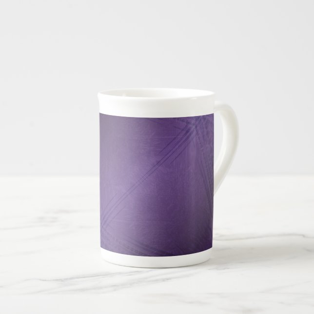 Godkännande | Violet Eclectic Boho Mönster Benporslin Mugg (Framsida höger)