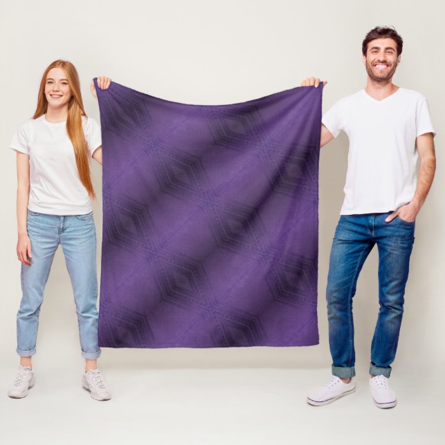 Godkännande | Violet Eclectic Boho Mönster Fleecefilt (På plats)