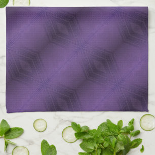 Godkännande Violet Eclectic Boho Mönster Kökshandduk