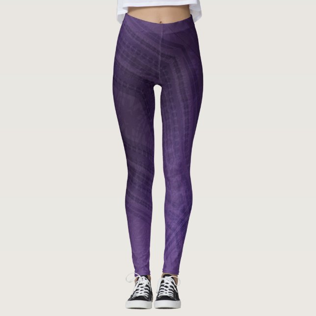 Godkännande | Violet Eclectic Boho Mönster Leggings (Framsida)