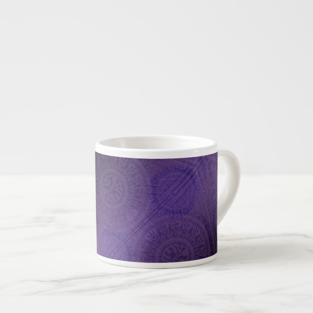Godkännande | Violet Meditation Medallions Espressomugg (Framsida höger)