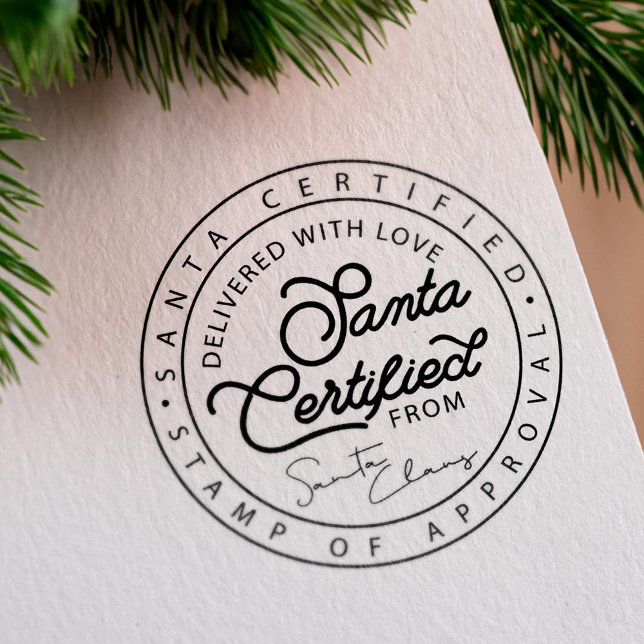 Godkännandeförsegling för jultomten Auktoriserad Stämpel (Santa Claus Certified Delivery Approval Seal Rubber Stamp)