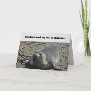 Godkännandeförsegling för Ocean Animal Photo Eleph Kort