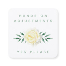 Godkännandekort för vattenfärgsfärgad Blommigt Yog