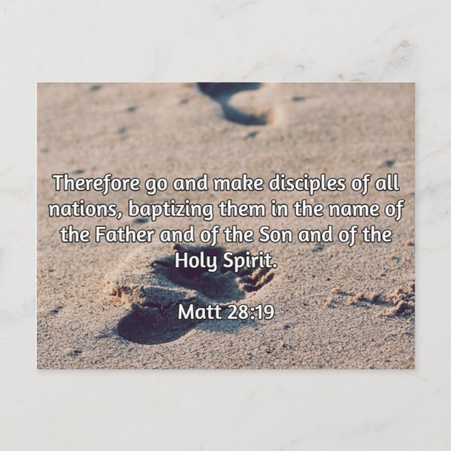 Godkänt citat: Matt 28:19 - "Gör lärlingar" Vykort (Framsida)