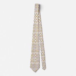 Godlen Polka DotsWhite Neck Tie Slips