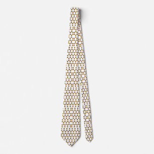 Godlen Polka DotsWhite Neck Tie Slips