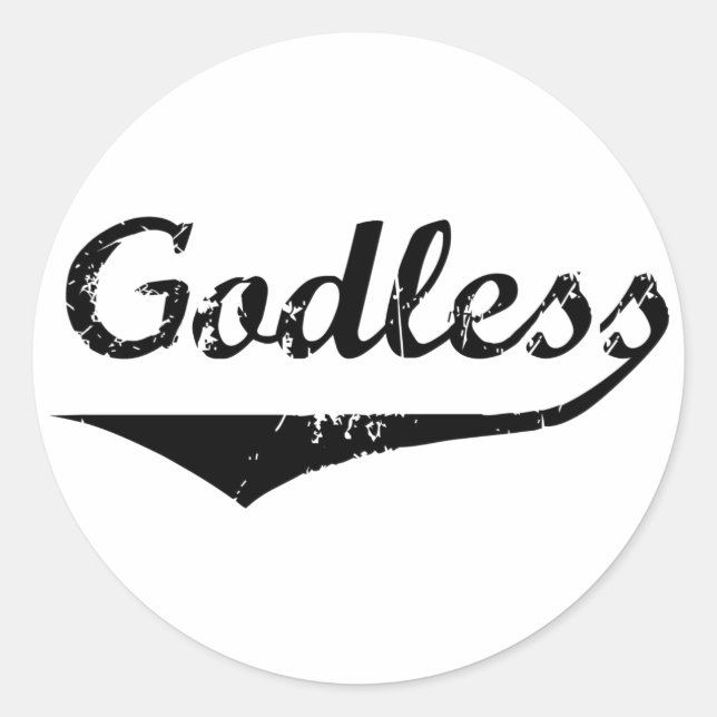 Godless 2 runt klistermärke (Framsida)