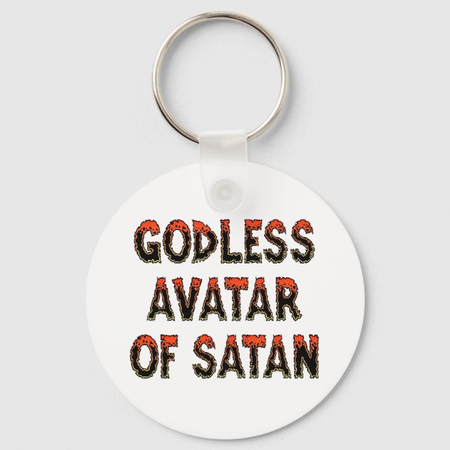 Godless Avatar of Satan Nyckelring (Framsida)