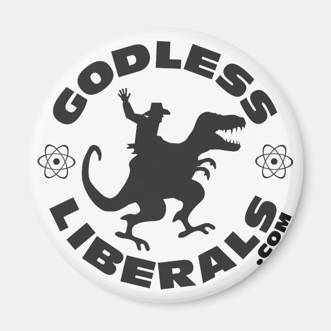 Godless Liberals Officiell Logotyp Magnet (Framsidan)
