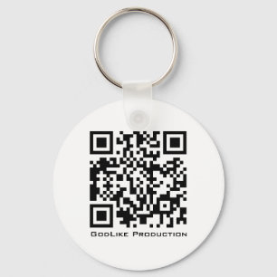 Godlike logotypnyckelring för produktion QR Nyckelring