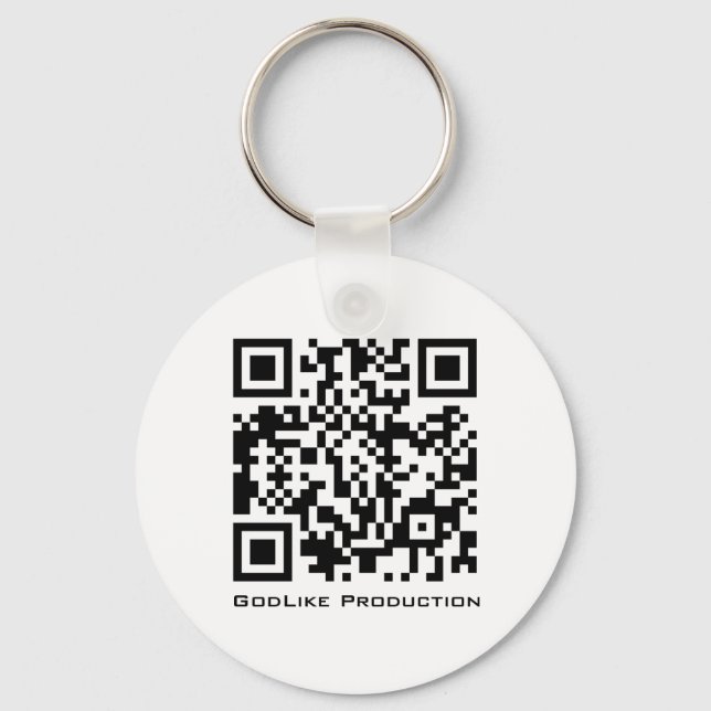 Godlike Production QR Logotyp Nyckel chain Nyckelring (Framsida)