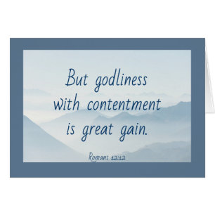 Godliness Contentation Bible Quote OBS Kort