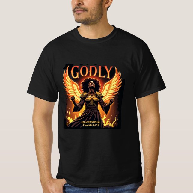 Godly Stiga upp - Starka kvinnor (Proverbs 24:16) T Shirt (Framsida)
