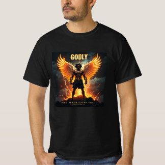 Godly Stiga upp - Starkt svart (Proverbs 24:16) T Shirt