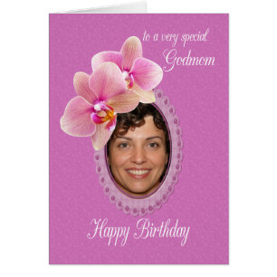 Godmamma Speciell Birthday Önskemål Orchids Hälsningskort