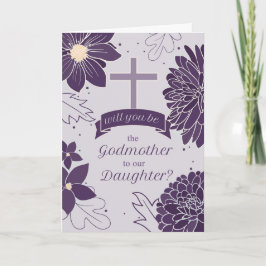 Godmoder begäran om dotter Bold Plum Botanical Kort