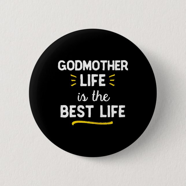 Godmoder Life är det bästa livets cute Knapp (Framsida)