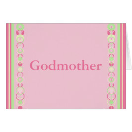 Godmoder Rosa Modern Circles Card OBS Kort