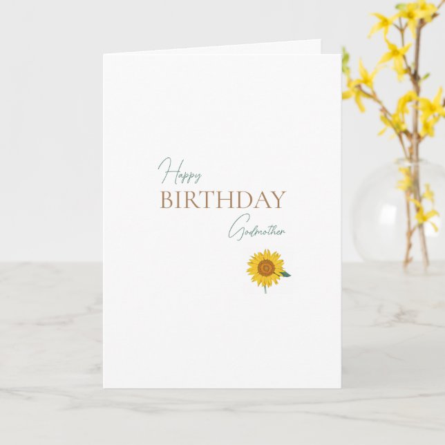 Godmoder SunblommBirthday Kort (Gul blomma)