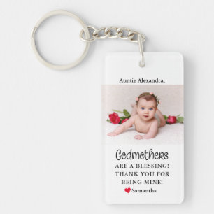 Godmoder Tack Photo Nyckelring