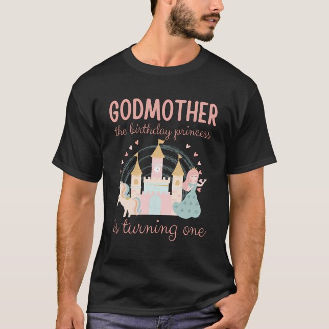 Godmor 1St Birthday Princess First Bday T Shirt (Framsida)