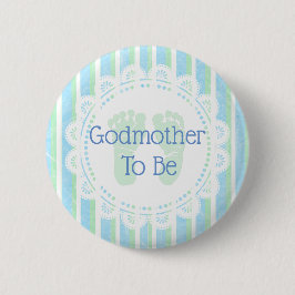 Godmor att vara Blue Grönt Baby Shower-knapp Knapp