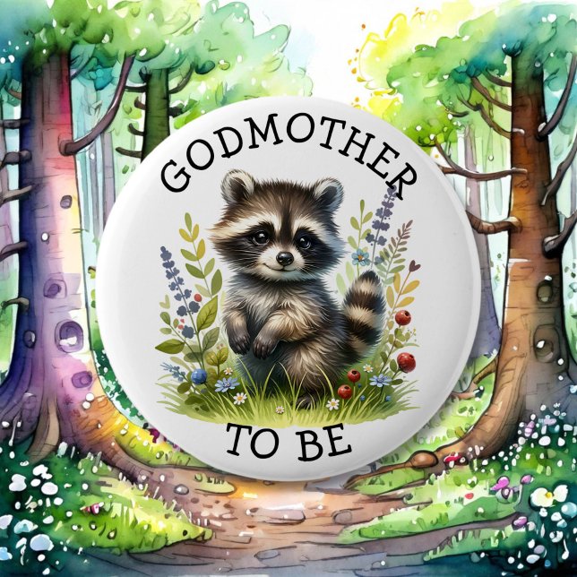Godmor att vara | Woodland Thworthy Baby Shower Knapp (Skapare uppladdad)