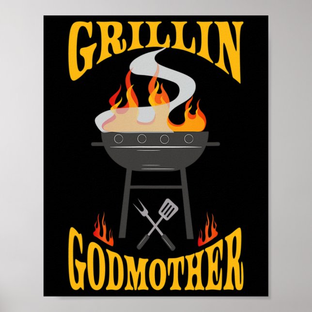 Godmor Bbq Grill Smoker och Barbecue Chef Poster (Framsidan)