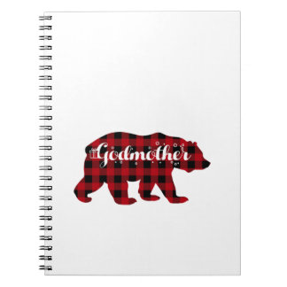 Godmor Bear Buffalo Red Play Matching Family Anteckningsbok