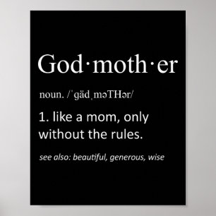 Godmor Funny Definition Grandma Mors dag Poster
