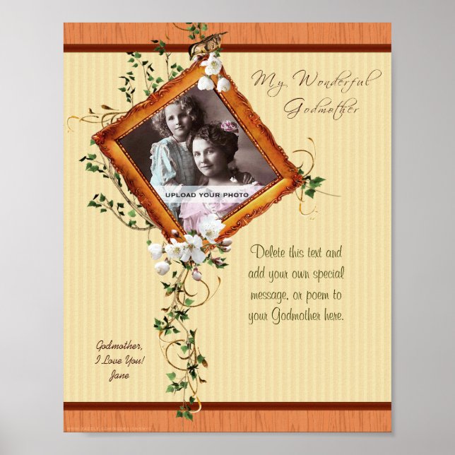 Godmor Lily 8x10 Photo Anpassningsbar Print Templa Poster (Framsidan)