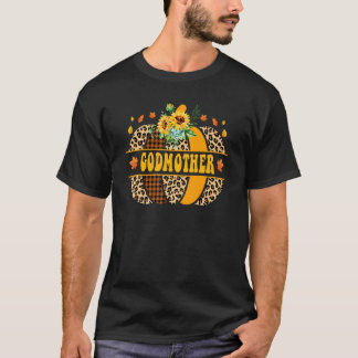 Godmor Pumpkin Leopard Solros Autumn Thanksg T Shirt