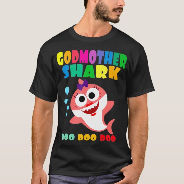 Godmor Shark Gift Cute Baby Shark Family Matchi T Shirt (Framsida)