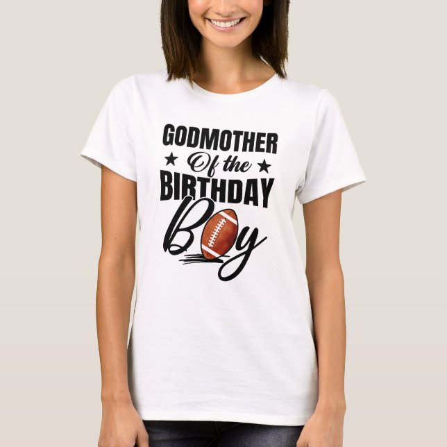 Godmor till Birthday Boy Football 1st Birthda T Shirt (Framsida)