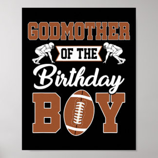 Godmor till Birthday Boy Football Party Famil Poster