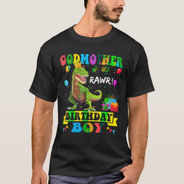 Godmor till Birthday Boy T Rex RAWR Dinosaur Shirt (Framsida)