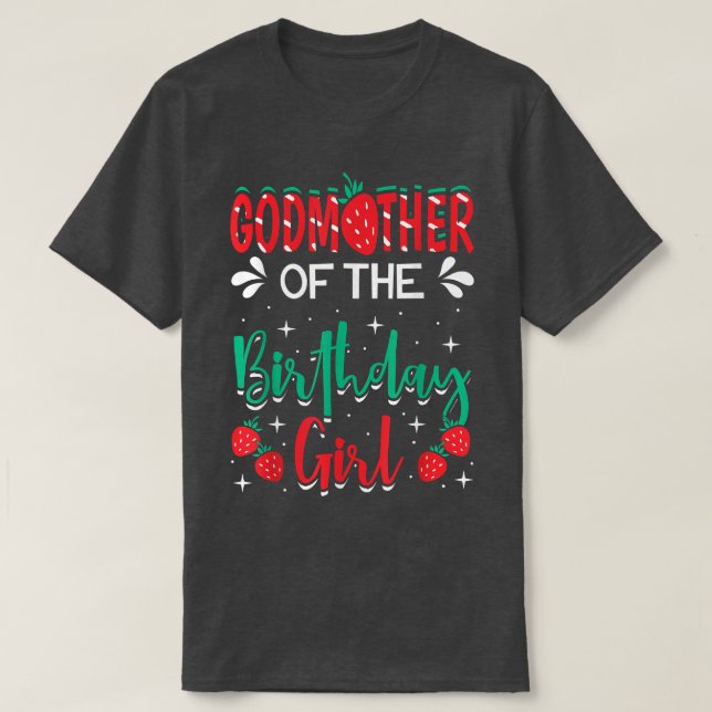 Godmor till Birthday Girl Strawberry Thmet B T Shirt (Design framsida)