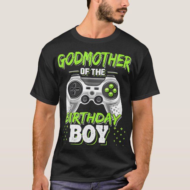 Godmor till födelsedagspojken Matching Video Game  T Shirt (Framsida)