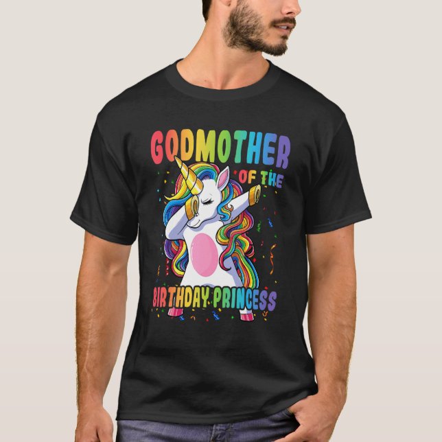 Godmor till födelsedagsprinsessan Dabbing Unicorn T Shirt (Framsida)